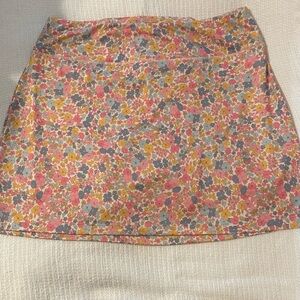 Kensie Floral Mini Skirt in Pink, Yellow & Blue